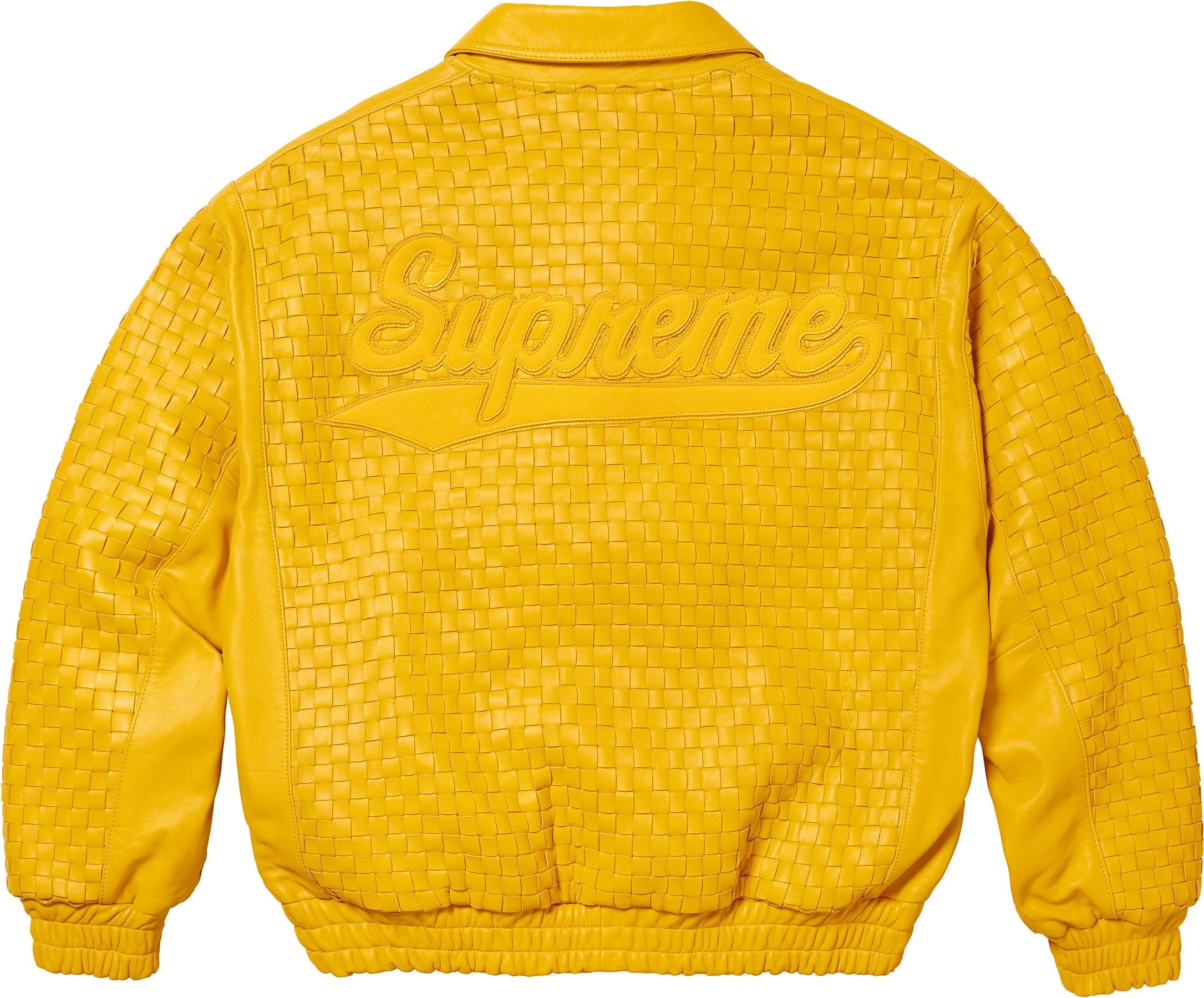 Woven Leather Varsity Jacket view 12